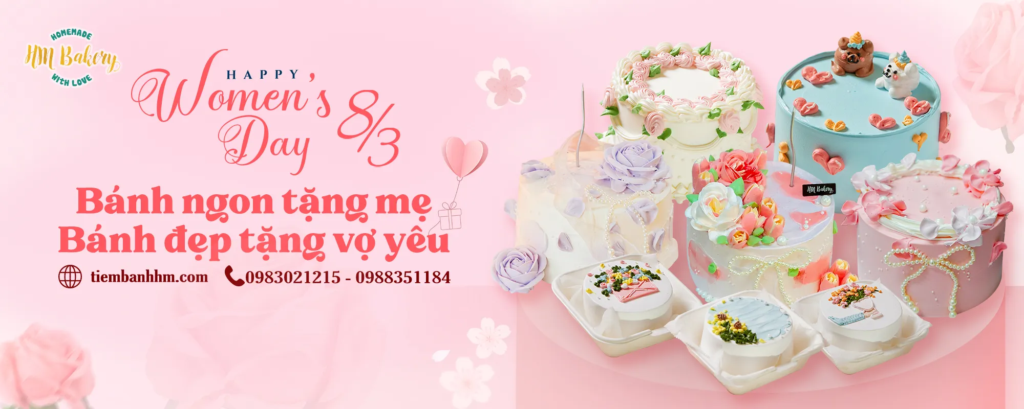 Bánh kem 8 tháng 3 quốc tế phụ nữ 2025