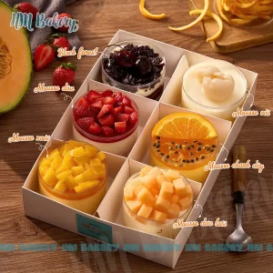 Bánh musse hũ tròn set 6