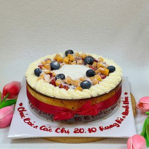 Bánh Flan gato trái cây