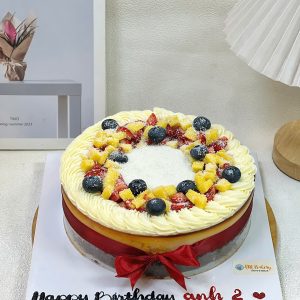 Bánh Flan gato trái cây hình thiết kế theo yêu cầu mẫu1