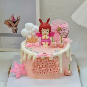Bánh kem 16cm bé gái hồng
