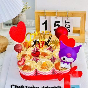 Cupcake trứng muối kuromi set 9