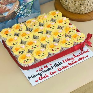 cupcake : set 20 cupcake trứng muối