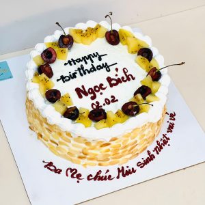 Bánh kem trái cây + bánh kem bắp 20cm