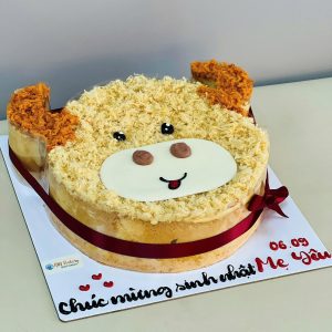 Bánh bông lan trứng muối hinh bò