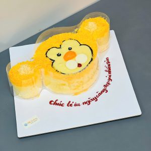 Bánh bông lan trứng muối hình khỉ