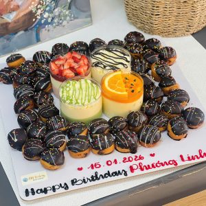 Bánh Mix & Match MM 07: mix matcha set 4 ly tròn + 50 donut viên