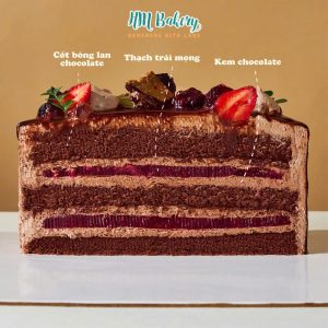 Alternative view of Bánh kem chocolate thạch trái mọng