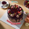 Bánh kem chocolate thạch trái mọng