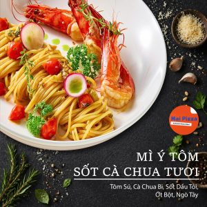 Mì Ý Tôm Sốt Cà Chua Tươi