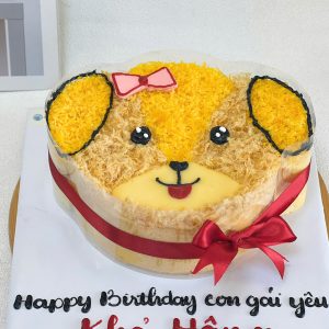 Bông lan trứng muối hình thú 03 - Cún con