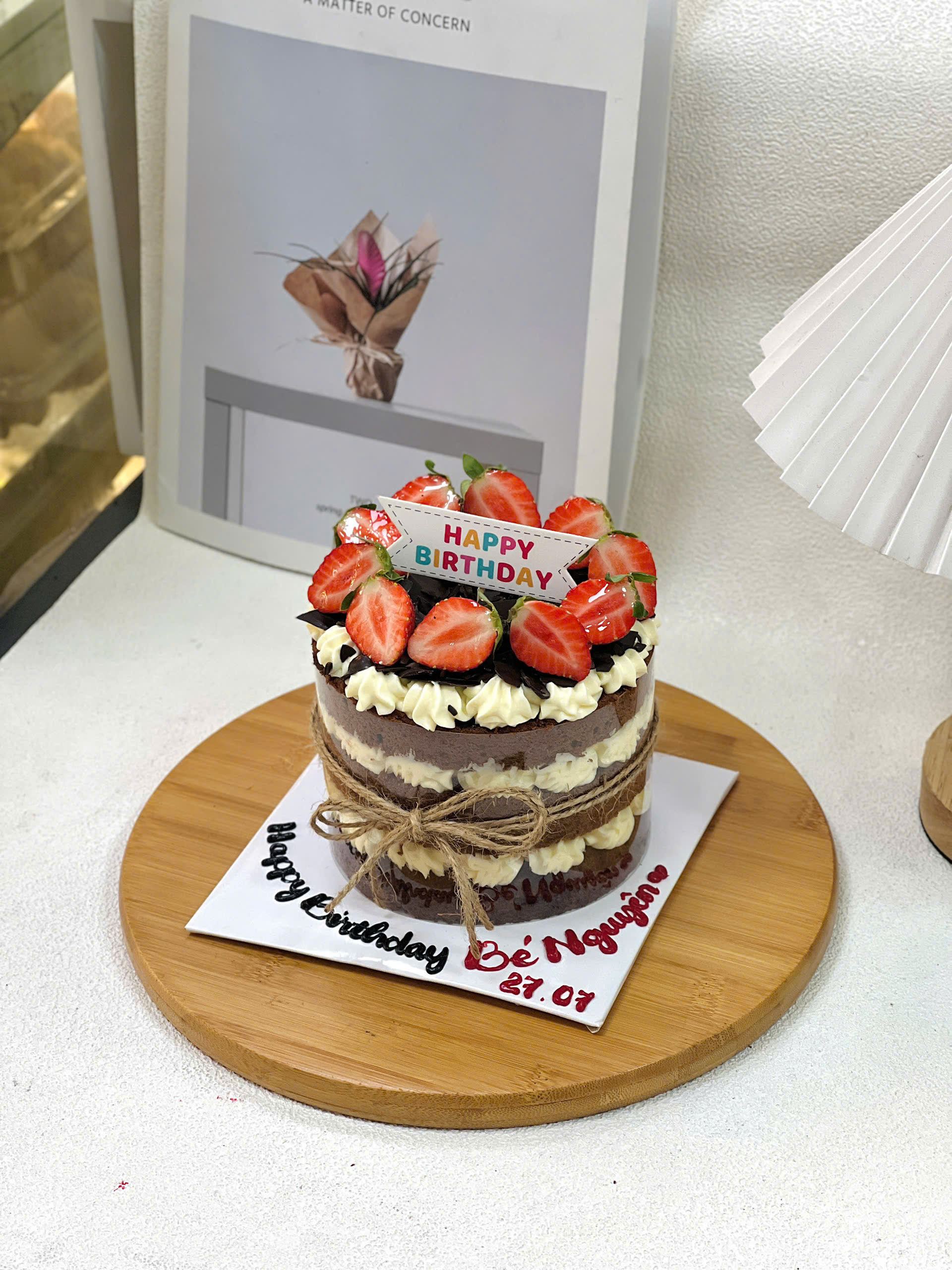 Bánh kem chocolate 21 - black forest kem phô mai - Ảnh 3