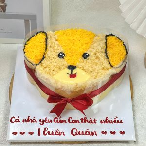 Bông lan trứng muối hình thú 03 - Cún con