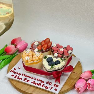 Bánh mousse ly tim: set 4 ly tim
