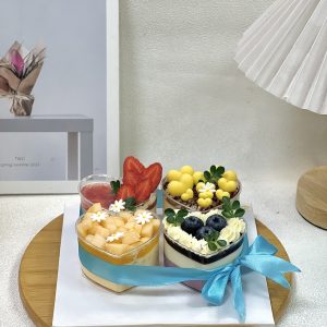 Bánh mousse ly tim: set 4 ly tim