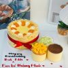 Bông lan trứng muối 16cm + 3 ly tròn mousse