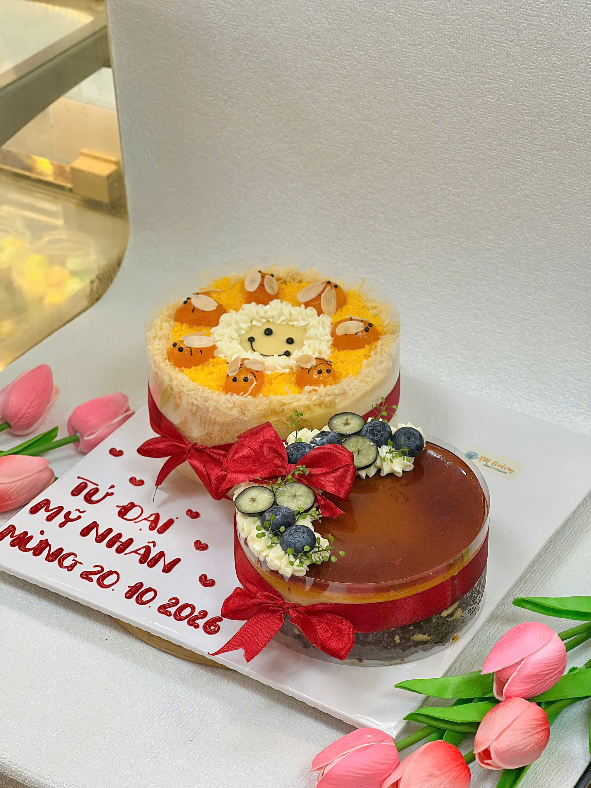 Bánh Mix & Match MM 12: bông lan trứng muối 16cm + flan gato 15cm - Ảnh 2