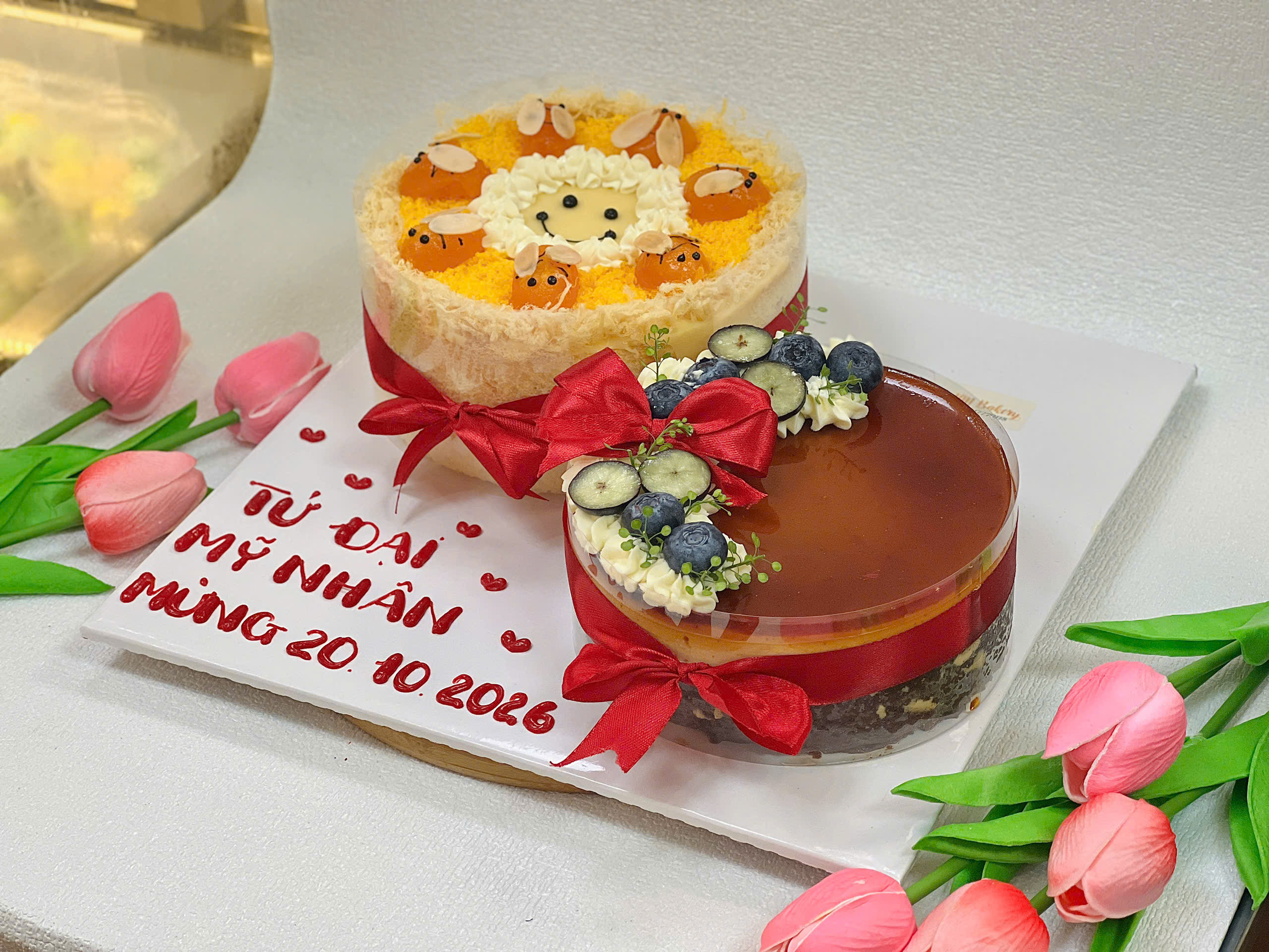 Bánh Mix & Match MM 12: bông lan trứng muối 16cm + flan gato 15cm - Ảnh 3