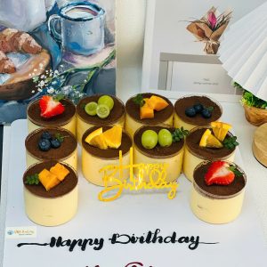 Set 10 ly tròn tiramisu mousse M05