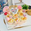 Set 9 cupcake TM tone hồng bé gái